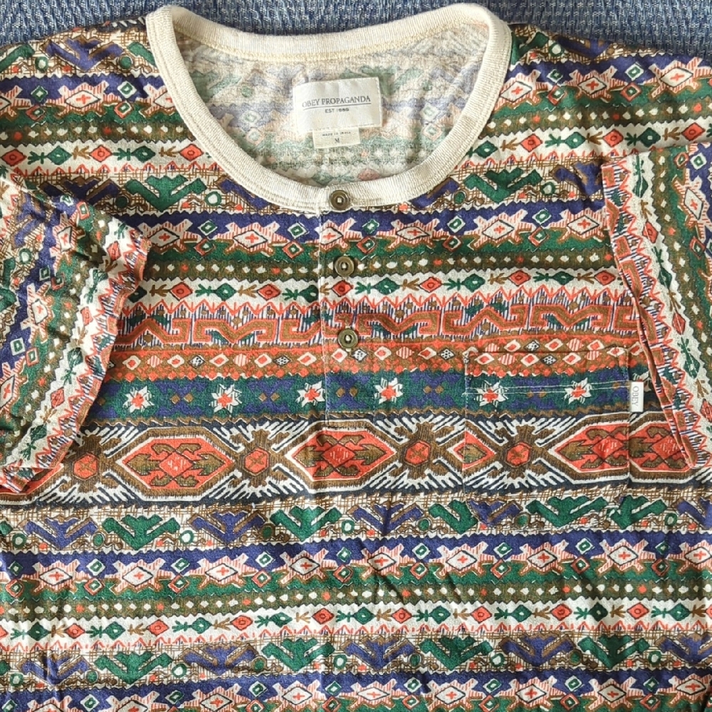 Obey Multicolor Patterned Short Sleeve Tee - Picture 2 of 6